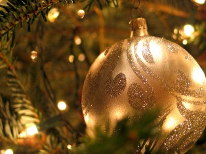 Christmas Bauble on a tree