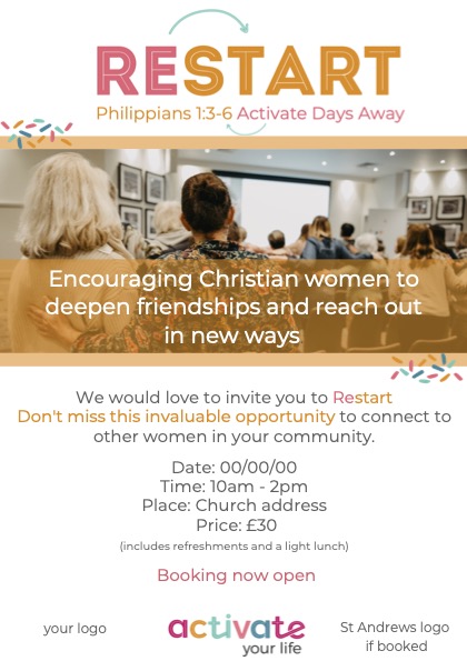 Restart invitation ready to customise for your own church